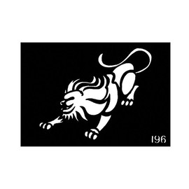 Pochoir pour le Corps format 3'' X 4'' #196 Lion