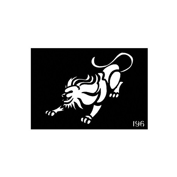 Pochoir pour le Corps format 3'' X 4'' #196 Lion