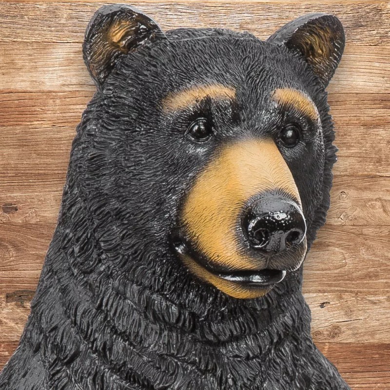 K Exclusive Bear Toilet Paper Holder | Hand-Painted Polyresin Sculpture