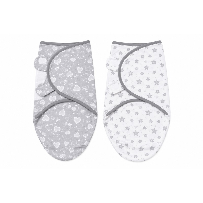 Soft Cotton Baby Swaddles for Newborns 0-3 Months, Adjustable Grey