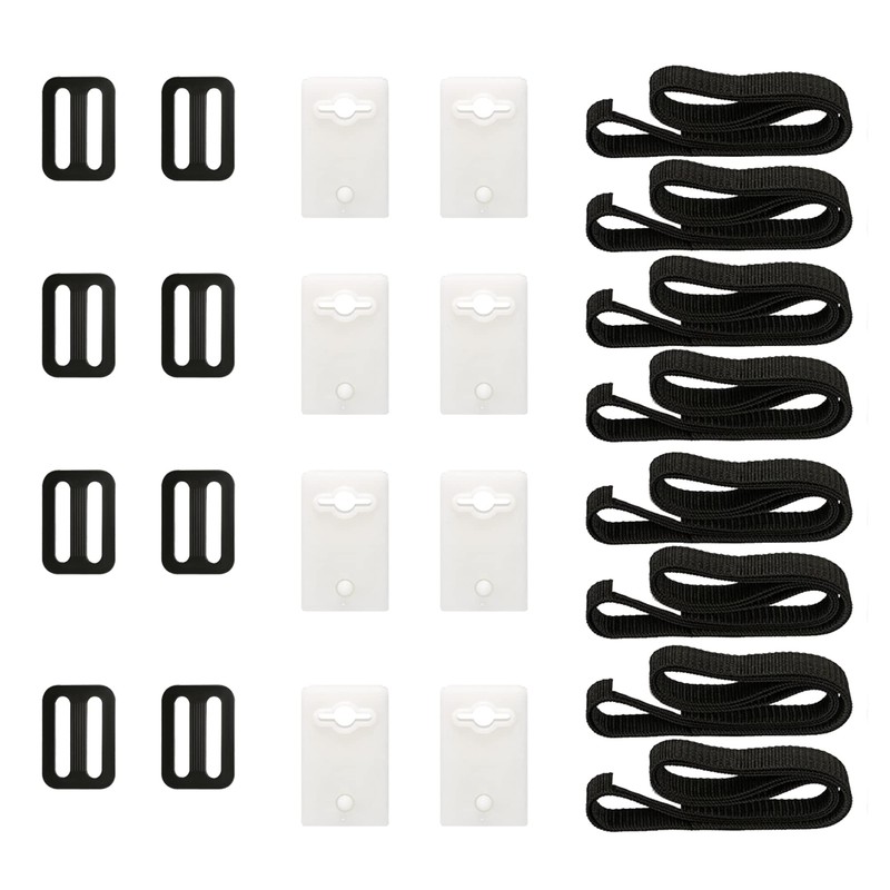 Retaining straps, set of 8 fastening straps and clips, attachment