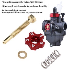 JTLB Motorcycle Carburetor Air Fuel Mixture Idle Speed Adjuster Screw Replacement (21‑34mm) Suitable for Keihin