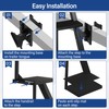 Neorexon Boat Trailer Steps 4 Step w/Anti-Slip Mat & Handrail,