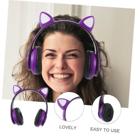 DOITOOL Wireless Cat Ear Headphones Led Light Over Ear Gaming Headset for Boys and Girls and Adults Stereo Sound Lightweight Design for Music School and Travel