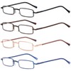 REAVEE 4 Pack Slim Pen Reading Glasses Small Tube Readers