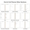 End of Life Planner – Final Arrangements Organizer for Beneficiary,