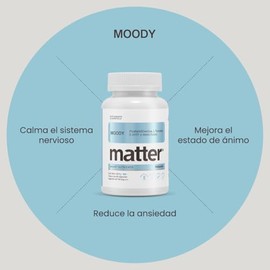 MATTER SMART NUTRIENTS  Moody  Suplemento alimenticio con Aminocidos, Vitaminas y Minerales  apoya la sntesis de serotonina  efecto relajante         