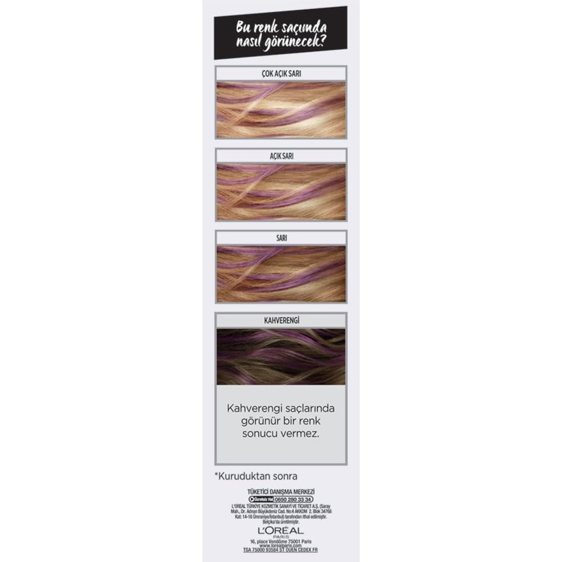 Colorista Hair Makeup Temporary Blonde Hair Colour, Lilac Purple