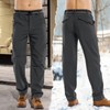 liyiyiyia Men's Winter Skiing Pants, Waterproof Windproof Fleece-Lined Softshell Pants