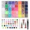40 Colors Jelly Rhinestones Kit, 3 mm Flatback Resin Jelly