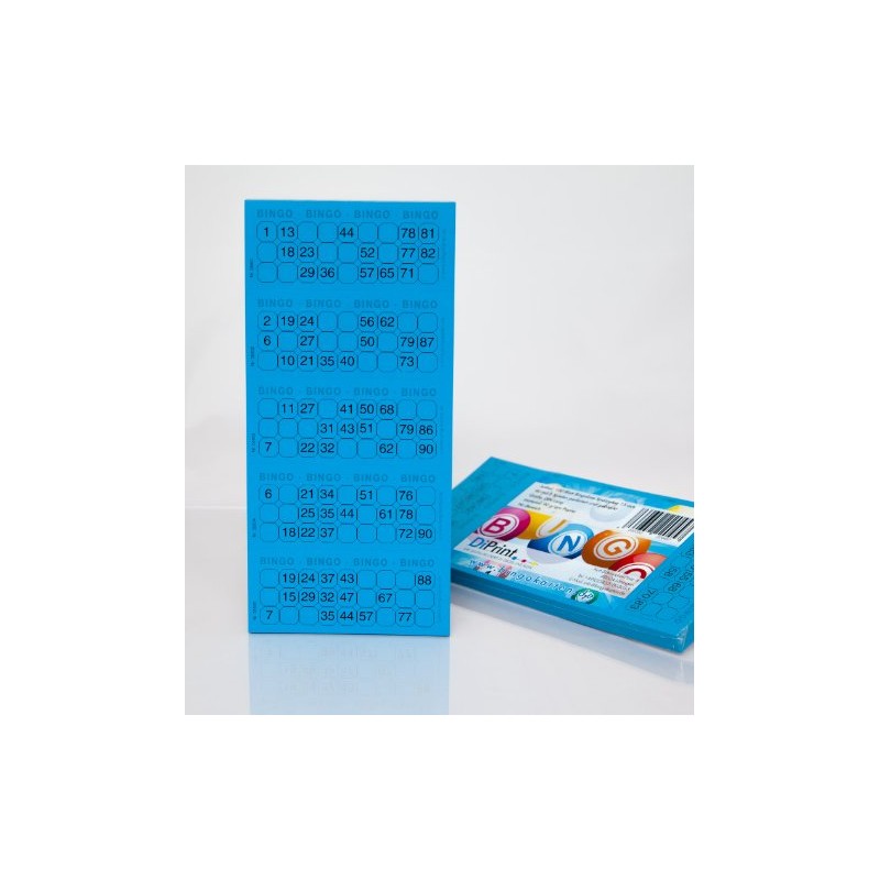 Bingo Ticket Block System 15 of 90 Balls (Blue)