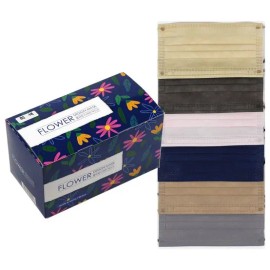 플라워디자인 컬러 마스크 50매입 Flower Design Color Mask 50 Sheets