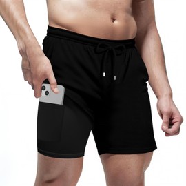 LEU LEU Short Playa Hombre, Shorts Derportivo para Playa Natación Piscina Correr Secado Rápido con Forro, Short Traje de Baño Hombre Bañadores, Shorts y Bermudas de Natación (X-Grande, A46)