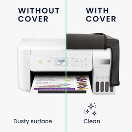 kwmobile Cover Compatible with Epson Eco Tank ET-2826/2800 - Case Printer - Dust Cover Protective Cover - Dark Grey