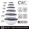COOK WITH COLOR 12 Pc Glass Mixing Bowl Set with