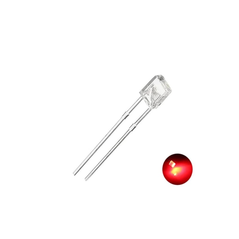 100 Pieces 2 x 5 x 7 mm Transparent Square