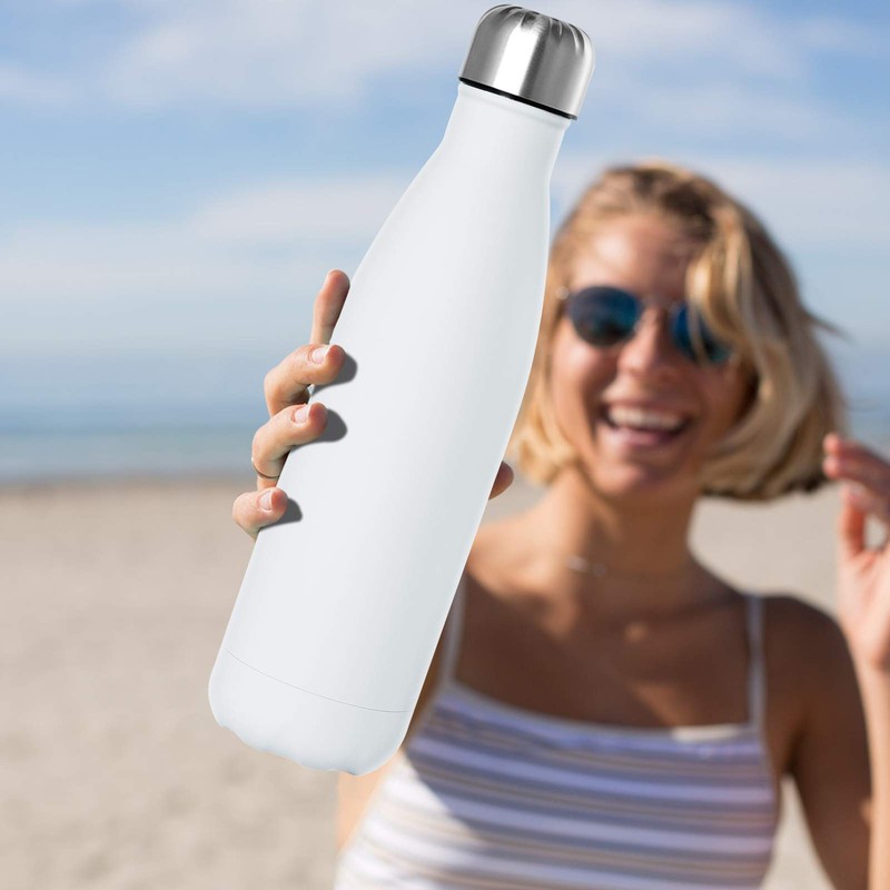 GeeRic Drinking Bottle 500 ml Stainless Steel Thermos Flasks Double-Walled
