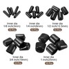 sourcing map 50pcs Round End Protective Caps Rubber Cover 1/8"