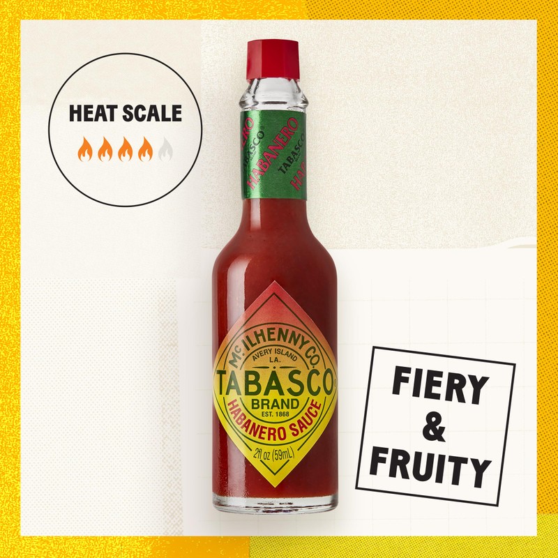 TABASCO Brand Habanero Hot Sauce, Spicy Heat & Fruity Balance,