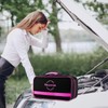 BHLUUIYER Car Emergency Kit, Pink Roadside Emergency Car Kit with