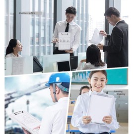 A4 Waterproof Clipboard with Storage Box Plastic Clipboard Holder Compact Document Paper Holder Writing Drawing Board for School, Home and Office Use