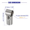 sourcing map T Pipe Clamp Connector 4pcs Structural Pipe Connector