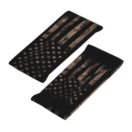 American Flag Camo Desert Camouflage Sports Sweatband Head Bands for Women Men Sweat-Absorbing Headbands Suitable for Running Yoga Fitness Football Exercise