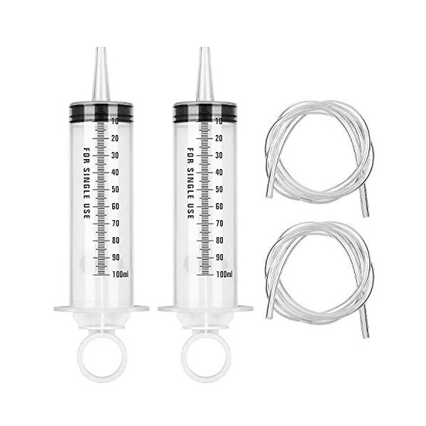 Hyber&Cara Hyber&Cara 100ml Syringe with 100cm Tube, Large Plastic Measuring