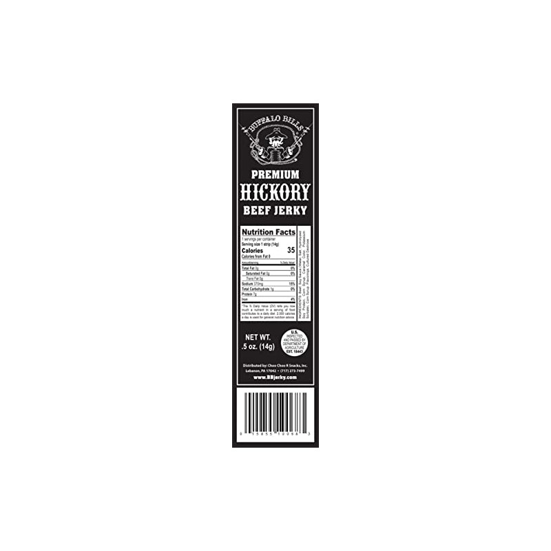 Buffalo Bills Premium Hickory Beef Jerky 20-ct Wrapped Strips (20