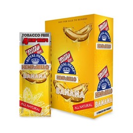 Hemparillo Banana Rillo Size - Full Box of 15 Pouches (4 Per Pouch)