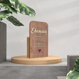 An meinen Ehemann Holzkarte - Geburtstagskarte mit Umschlag - Geschenk Ehemann, Geschenke für Ehemann, Geschenke für den Ehemann, Geschenk Ehemann Geburtstag, Geschenke Ehemann, Ehemann Geschenk