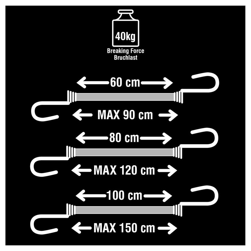 Master Lock 6-Pack Bungee Cords [2 x 60cm, 2 x