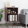 Giantex Nightstand Free Standing Display Bookshelf W/Split Storage for Books,