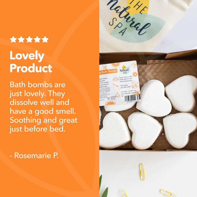 Natural Essential Oil Bath Bombs, Vegan Aromatherapy with Epsom Salts,