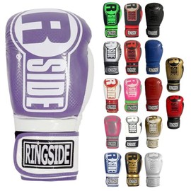 Ringside Apex Boxing Gloves, Purple/White, Small/Medium