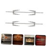 Totority 2 Sets Kitchen Rotating Chicken Forks Stainless Steel BBQ