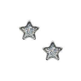 Studex Sensitive 6mm Star with Clear Glitter Centre Stainless Steel Stud Earrings