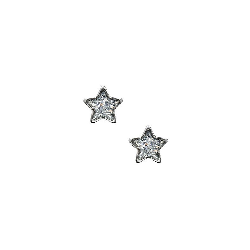 Studex Sensitive 6mm Star with Clear Glitter Centre Stainless Steel