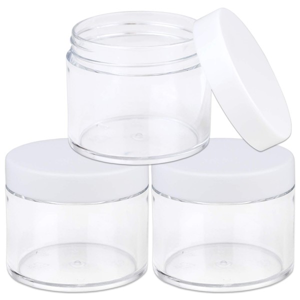 Beauticom 60 Grams/60 ML (2 Oz) Round Clear Plastic Container
