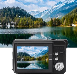 Digital Camera Black 48MP Photo Resolution 16x Digital Zoom 4K Video Recording 3 Inch Full Display Autofocus Pocket Digital Camera Ideal for Travel & Selfies