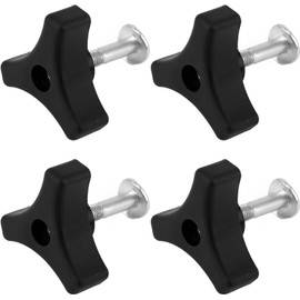 4 Sets Triangle Handle Knob Nut Screw Bolt Set for Lawn Mower Machine,Lawn Mower Handle Knobs Nut Bolt,Triangular Handle Fastening Screw Set,Triangle Handle Knob Nut Screw Bolt Lawn Mower Handle Bolts
