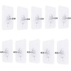 LAJAR 10Pcs Adhesive Wall Mount Screw Hooks , No-Trace Sticker Screw Hanging Nails for Bathroom Kitchen Shower Room (8mm)