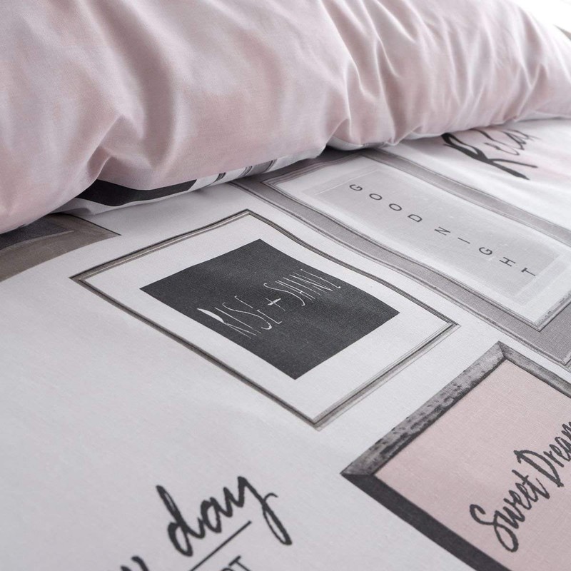 Catherine Lansfield Sleep Dreams Reversible Single Duvet Cover Set with