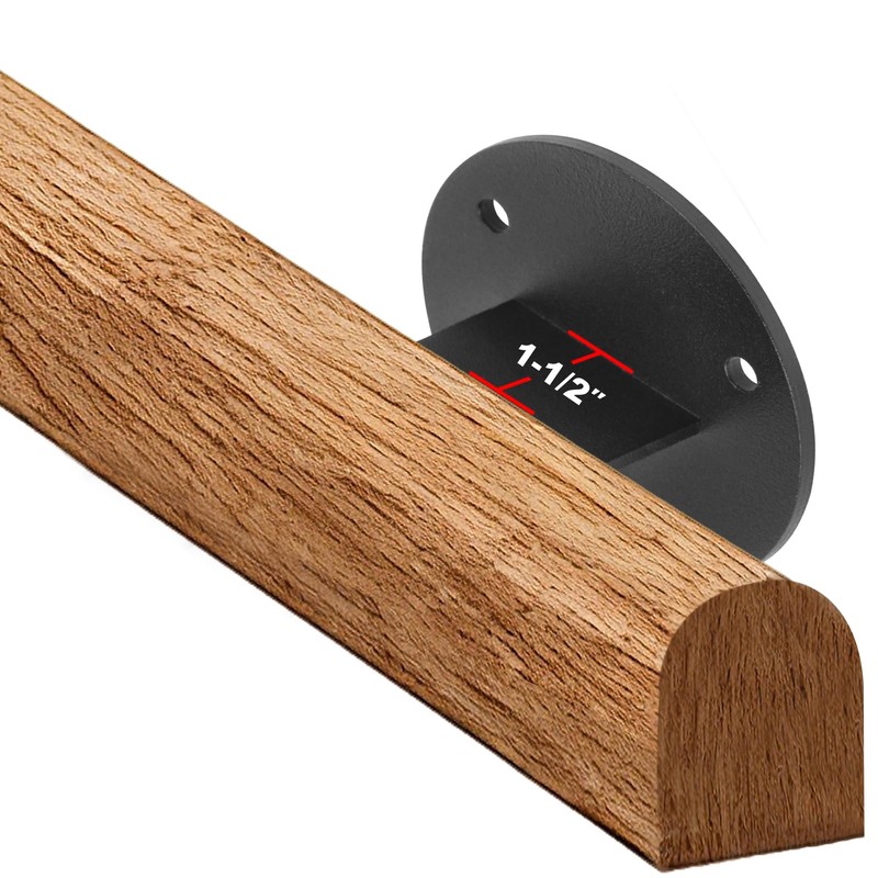 OTTFF 8 Pack Black Stair Handrail Bracket for Square Wood