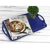 Reston Lloyd Calypso Basics Melamine Serving Ottoman Tray with Handles,