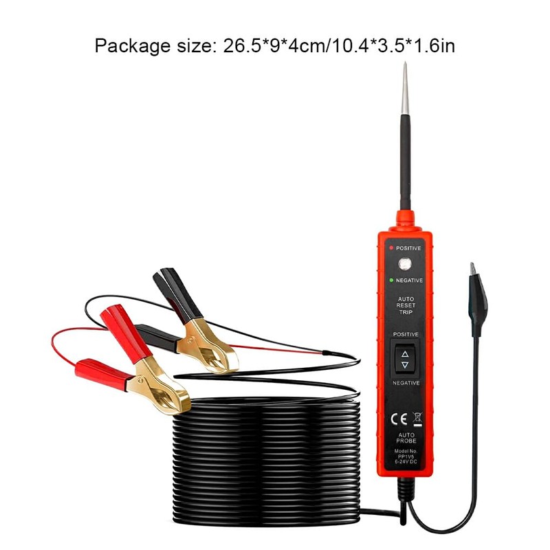 Power Circuit Probe Tester 6-24V DC Automotive Test Pen with