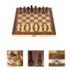 3 in 1 Wooden Chess Set Folding International Chess Entertainment
