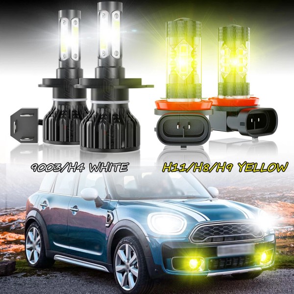CHUSYYRAY 9003 H11 LED Headlight Hi/Lo Fog Light Bulbs For