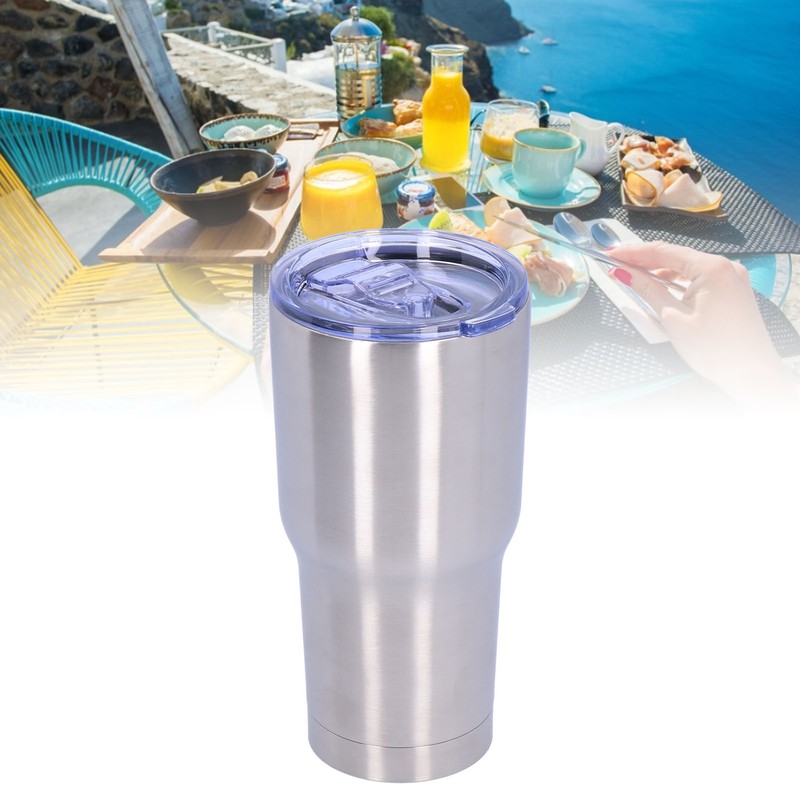 2‑Layer 30oz Vacuum Cup with Lid Reusable Stainless Steel Insulation