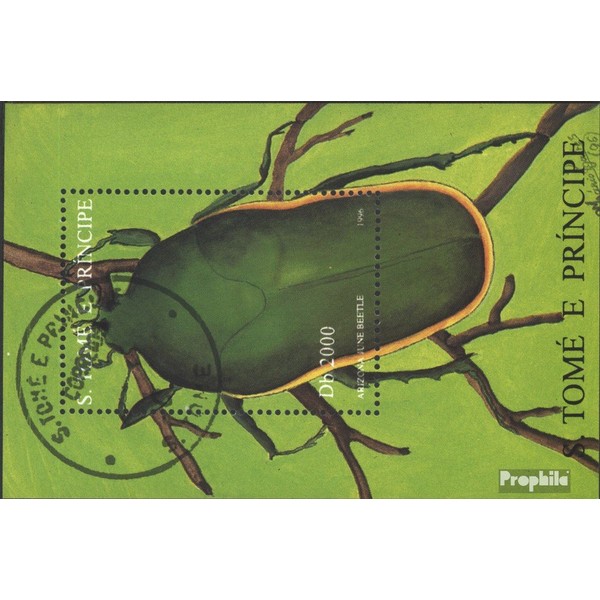 Sao TomE E PrincipE block359 (complete.issue.) fine used/cancelled 1996 Insects